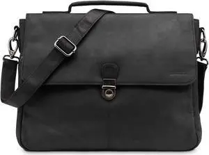 LEABAGS Texas shoulder bag made of genuine buffalo leather in vintage look I laptop bag up to 15 inch I business bag I leather bag I shoulder bag I briefcase