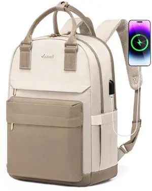 LOVEVOOK Laptop Backpack for Women 15.6 Inch,Cute Backpack Laptop Bag with USB Port,Waterproof Travel Backpack Purse Teacher Nurse Bag Fashion Computer Bag for Work