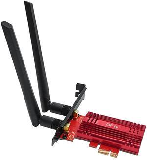 WiFi Card 6E 5400Mbps (6GHz&5Ghz&2.4GHz) PCIe WiFi 6E Card, Bluetooth 5.3, AX210 Module Inside,PCI-E Wireless WiFi Network Adapter Card for Desktop PC Windows10/11 64bit