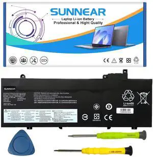 SUNNEAR L17L3P71 01AV478 L17M3P71 57Wh Battery Replacement for Lenovo Thinkpad T480S 20L7 20L8 Series Laptop 01AV480 L17M3P72 SB10K97622 01AV479 SB10K97621 SB10K97620 11.58V 4920mAh