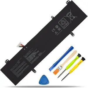 RHKRKQN B31N1707 Laptop Battery Replacement for Asus VivoBook S14 S410 S410UA S410UQ S4200U S4200UQ X411UA X411UF X411UN X411UQ Series Notebook 0B200-02710000 11.55V 42Wh 3653mAh