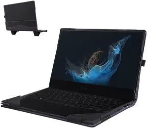 VEVOOD Laptop Cover for Samsung Galaxy Book 2 360, Pro 360, Book 3 360, Chromebook 13 XE930QCA, Flex 13.3 NP930QCG - PU Detachable Case (13.3inch, Dark Grey)