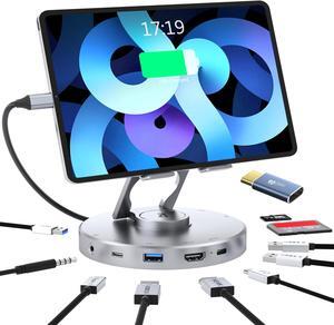Docking Station for Steam Deck/ROG Ally/Legion Go - 10-in-1 Stream Deck Dock with HDMI 2.0 4K@60Hz, 1000Mbps Gigabit Ethernet, SD/TF, Audio and USB-C PD 100W Speed Charging for Steam Deck, ROG Ally