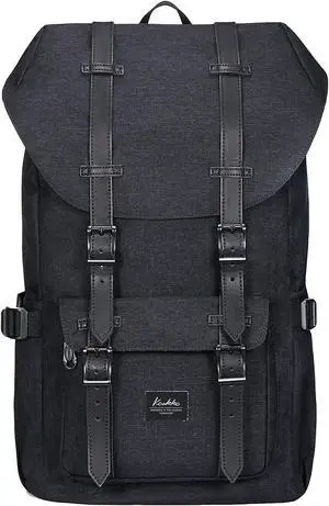 Travel Laptop Backpack, Outdoor Rucksack, School backpack Fits 15.6(Linen Black)