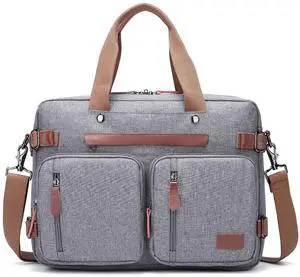 MOLNIA 15.6 inch Laptop Backpack,3 in 1 Briefcases For Men,Laptop Backpack, Messenger Bag,Computer Bags For Men, Grey