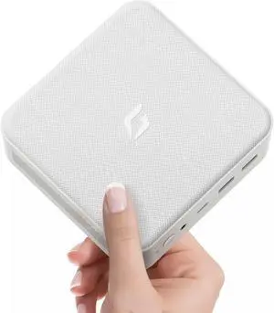 Mini Desktop PC Ryzen 7 5700U (8C/16T, up to 4.3Ghz), Small Linux Computer 16GB DDR4 RAM 128GB PCIe SSD, Micro Gaming PC Supports 4K Triple Display WiFi/BT5.0/USB3.0/HDMI+DP for Home/Office Use