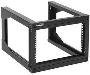 NavePoint 6U Server Rack with Swing Gate - Wall Mount Rack for 19 Inch IT & AV Equipment - 18' Deep, Black