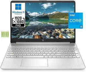[Windows 11 Pro]HP 15 15.6" FHD Business Laptop Computer, Quad Core Intel i5-1135G7 (Beats i7-1065G7), 16GB RAM, 256GB PCIe SSD, Numeric Keypad, Wi-Fi 6, Bluetooth 4.2, Type-C, Webcam, HDMI, w/Battery