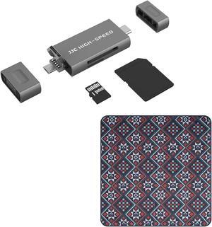 JJC UHS-II SD Micro SD Card Reader + Selfie-Stick Protective Wrap Wrapper for iPad Laptop Computer Smartphone Camera and More Devices