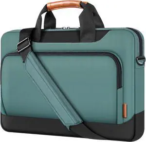 DOMISO Laptop Sleeve Case Large Capacity Shoulder Bag Compatible with 17-17.3 inch Dell XPS/HP Gaming Pavilion 17 / Chromebook 317/Lenovo,Green