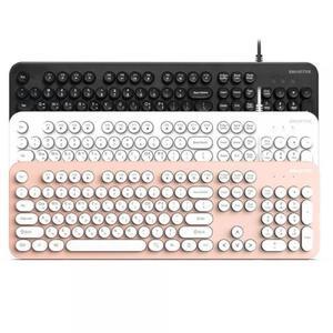 GASHINA STORY Korean/English Keyboard Retro and Simple Design Full Size Keyboard for Desktop, Computer, Notebook, Laptop (Black)