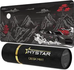 Hystar(r) Extended Gaming Mouse Pad | XXXL 45" x 20" | 5mm Thick, Waterproof Surface, Smooth Polyester Fabric, and Natural Rubber Base | Drift