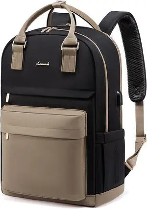 LOVEVOOK Laptop Backpack for Women Men, 17.3 Inch Laptop Bag with USB Port Fashion Waterproof Backpacks Teacher Nurse Stylish Travel Bags Vintage Daypacks for College Work