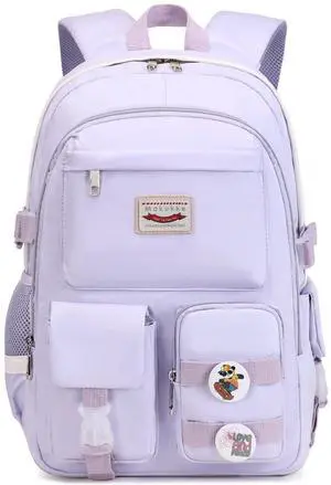 Makukke School Backpacks for Teen Girls - Laptop Backpacks 15.6 Inch College Cute Bookbag Anti Theft Women Casual Daypack,Purple Backpack