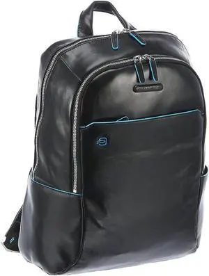 Piquadro Computer Backpack with Padded Ipad/Ipadmini Compartment, Black, One Size
