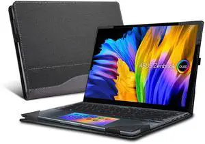Laptop Cover for ASUS ASUS Zenbook 14X OLED UX5401|UX5401ZA|UX5400|UX5400ZB | UX5400ZF|Laptop 14 Case(Please Check The Model Table) PU Leather Inside Pocket Cover(Grey)