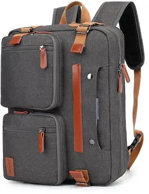 MOLNIA 15.6 inch Laptop Backpack,3 in 1 Briefcases For Men,Laptop Backpack, Messenger Bag,Computer Bags For Men Women, Dark Grey