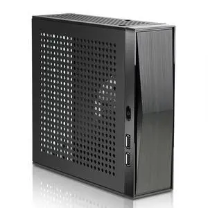 Mini ITX Case,SFF Small Form Factor, Mini Tower Computer Chassis Ideal for HTPC, 0.6mm SECC Vented Panels, Gaming PC Case Fits Mini ITX Motherboards (6.7*6.7) and Laptop Charger