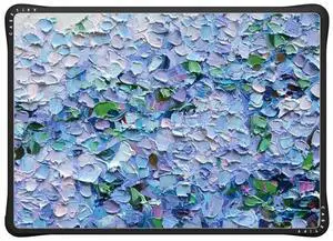 CASETiFY Impact MacBook Pro 14" (M1-M4) Case [Cushioned Impact Corners/Scratch-Resistant/Anti-Slip Grip] - Nantucket Blue Hydrangeas - Clear Black