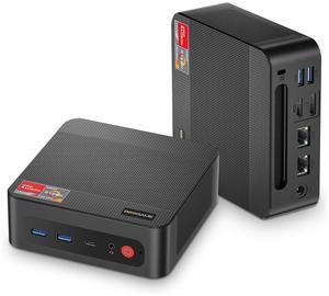 BOSGAME P4 Plus Mini PC Computers, AMD Ryzen 7 5825U Desktop Computers Windows 11 Pro, 16GB DDR4 512GB SSD Mini Computers (up to 4.5Ghz), 4K Triple Display Micro Desktop PC BT5.2/Wi-Fi6E