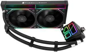 Thermalright Frozen Infinity 240 Black CPU Water Cooler,240 Aio CPU Cooler, Double TL-M12 PWM Fans,Infinity Mirror CPU Cooling,for AM4/AM5,Intel LGA1851/1700/1150/1151/2011