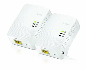 Zyxel 600 Mbps Mini Powerline AV2 Gigabit Adapter, Starter Kit - 2 Units (PLA5205KIT)