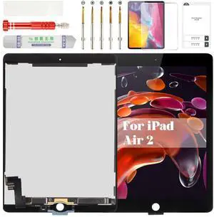 Original for iPad Air 2 Screen Replacement for iPad Air 2 2nd Gen Screen Replacement LCD Touch Digitizer for iPad Air 2 A1566 Display Screen Assembly Repair Kits A1567 Black