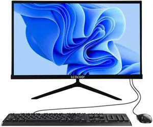 LCOEVOI All-in-one Desktop Computer, 22" FHD Display N5095 Quad Core 16G RAM 512G SSD ROM PC, Liftable Arm Rotatable Monitor WiFi Bluetooth Connection Desktop for Home Study Office Gaming (Black)