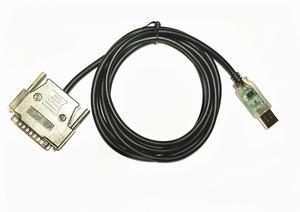 EZSync USB to RS232 (DB25 Male) CNC Programming Cable, CNC Controls Programming(Fanuc, Yasnac, Sinumerik, etc), 1.5 Meter, EZSync014C