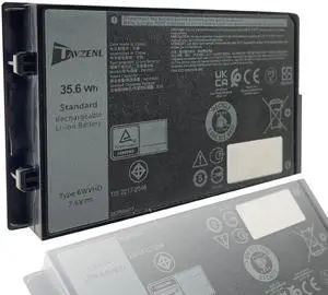 TAVZENL 6WVHD 35.6Wh Battery Replacement for Dell T06H001 T06H Series Latitude 7230 Rugged Extreme Tablet Series 7.6V 4457