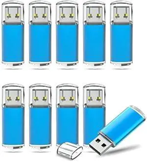 TOPESEL 50 Pack 4GB USB 2.0 Flash Drive High Speed 4G Thumb Drive Memory Stick Jump Drive 4G USB Drive Zip Drive for PC laptops, Tablets, TVs, car Audio (Blue)