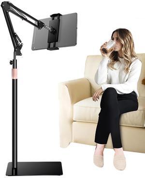 Viowey Tablet iPad Floor Stand Holder - 2024 Upgraded Height Liftable & Arm Angle Adjustable, Compatible with iPad mini Air Pro, Tab, Kindle, Switch, Galaxy Tab, Cell Phones (4.7''-13'')