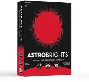 Astrobrights® Color Card Stock, Re-Entry Red, Letter (8.5" x 11"), 65 Lb, Pack Of 250 Astrobrights® Color Card Stock, Re-Entry Red, Letter (8.5" x 11"), 65 Lb, Pack Of 250