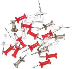 Office Depot Pushpins, Irregular, 1/2in., Assorted Colors, Pack Of 50, ODPPNS-50 Office Depot Pushpins, Irregular, 1/2in., Assorted Colors, Pack Of 50, ODPPNS-50