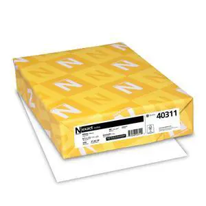 Exact® Card Stock, White, 90 Lb. Letter Size (8.5" x 11"), Pack Of 250 Exact® Card Stock, White, 90 Lb. Letter Size (8.5" x 11"), Pack Of 250