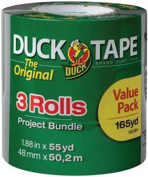 Duck® Duct Tape, 1.88" x 55 Yd., Silver, Pack Of 3 Rolls Duck® Duct Tape, 1.88" x 55 Yd., Silver, Pack Of 3 Rolls