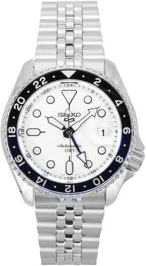 Seiko 5 Sports White Dial Automatic 100M Men's Watch SSK033K1