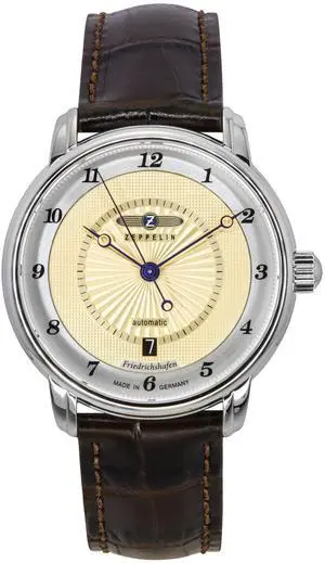 Zeppelin Friedrichshafen Gold Tone Dial Automatic Dress Men's Watch 85565