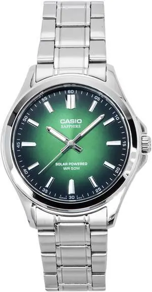 Casio Standard Green Dial Solar Dress Men's Watch MTS-RS100D-3AV