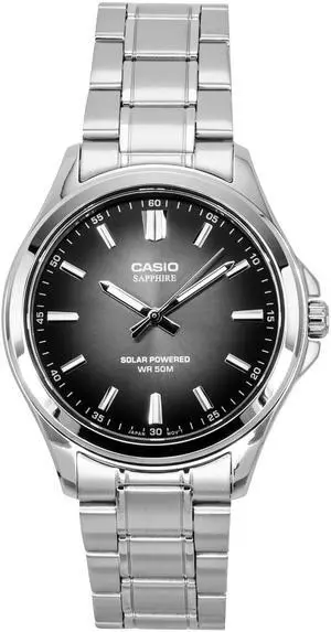 Casio Standard Black Dial Solar Dress Men's Watch MTS-RS100D-1AV