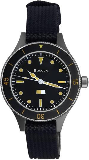 Bulova Archive Mil-Ships Black Dial Automatic 98A266 Men's Watch