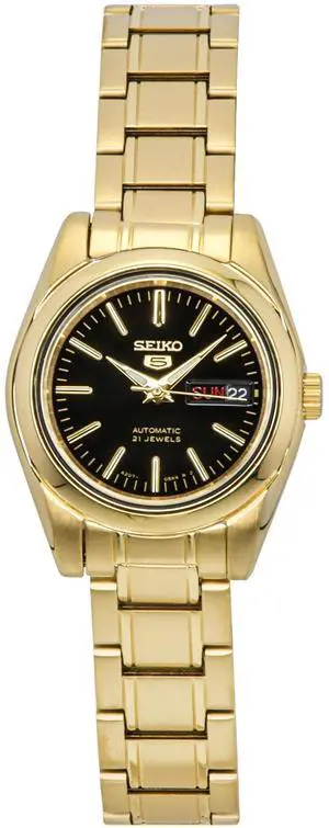 Seiko 5 Black Dial Automatic Casual Women's Watch SYMK22K1