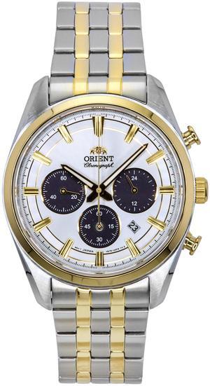 Orient Contemporary Chronograph White Dial Quartz Men's Watch RA-TX0302S