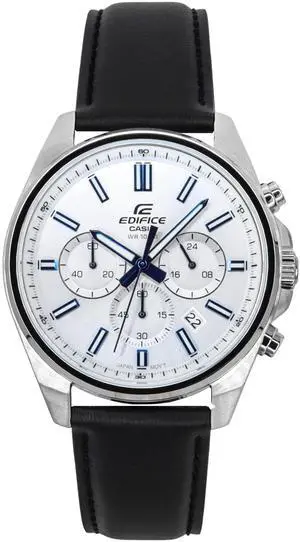 Casio Edifice Chronograph White Dial Quartz 100M Men's Watch EFV-650L-7AV