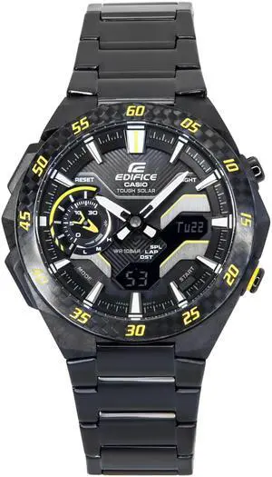 Casio Edifice Analog Digital Black Dial Quartz Sports Men's Watch ECB-S10DB-1A