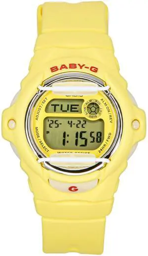 Casio Baby-G Digital Yellow Resin Strap Quartz BG-169CH-9 200M Women's Watch