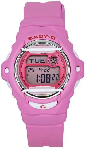 Casio Baby-G Digital Pink Resin Strap Quartz BG-169CH-4 200M Women's Watch