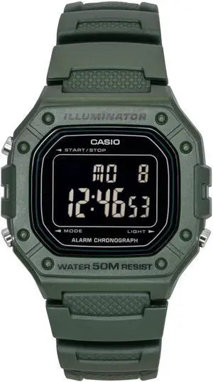 Casio Standard Digital Resin Strap Quartz W-218H-3BV Men's Watch