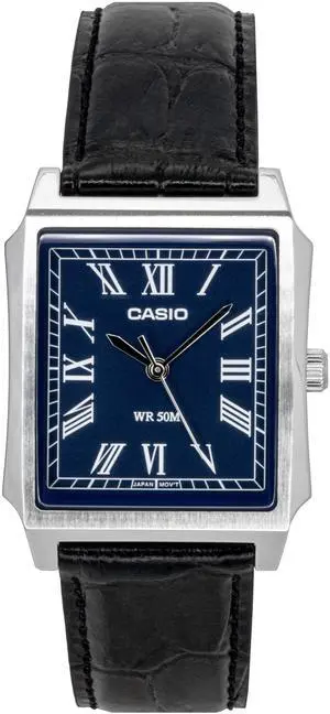 Casio Standard Analog Leather Strap Blue Dial Quartz MTP-B190L-2BV Men's Watch Casio Standard Analog Leather Strap Blue Dial Quartz MTP-B190L-2BV Men's Watch