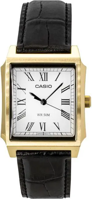 Casio Standard Analog Leather Strap White Dial Quartz MTP-B190GL-7BV Men's Watch Casio Standard Analog Leather Strap White Dial Quartz MTP-B190GL-7BV Men's Watch